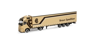 Herpa 322195 - H0 - Volvo FH Aero Jumboplanen-Sattelzug Braun